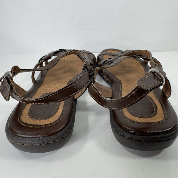 BOC Born Concept Kesia Strappy Brown Vegan Leather Open Toe Slingback Sandals 9M - Picture 7 of 14